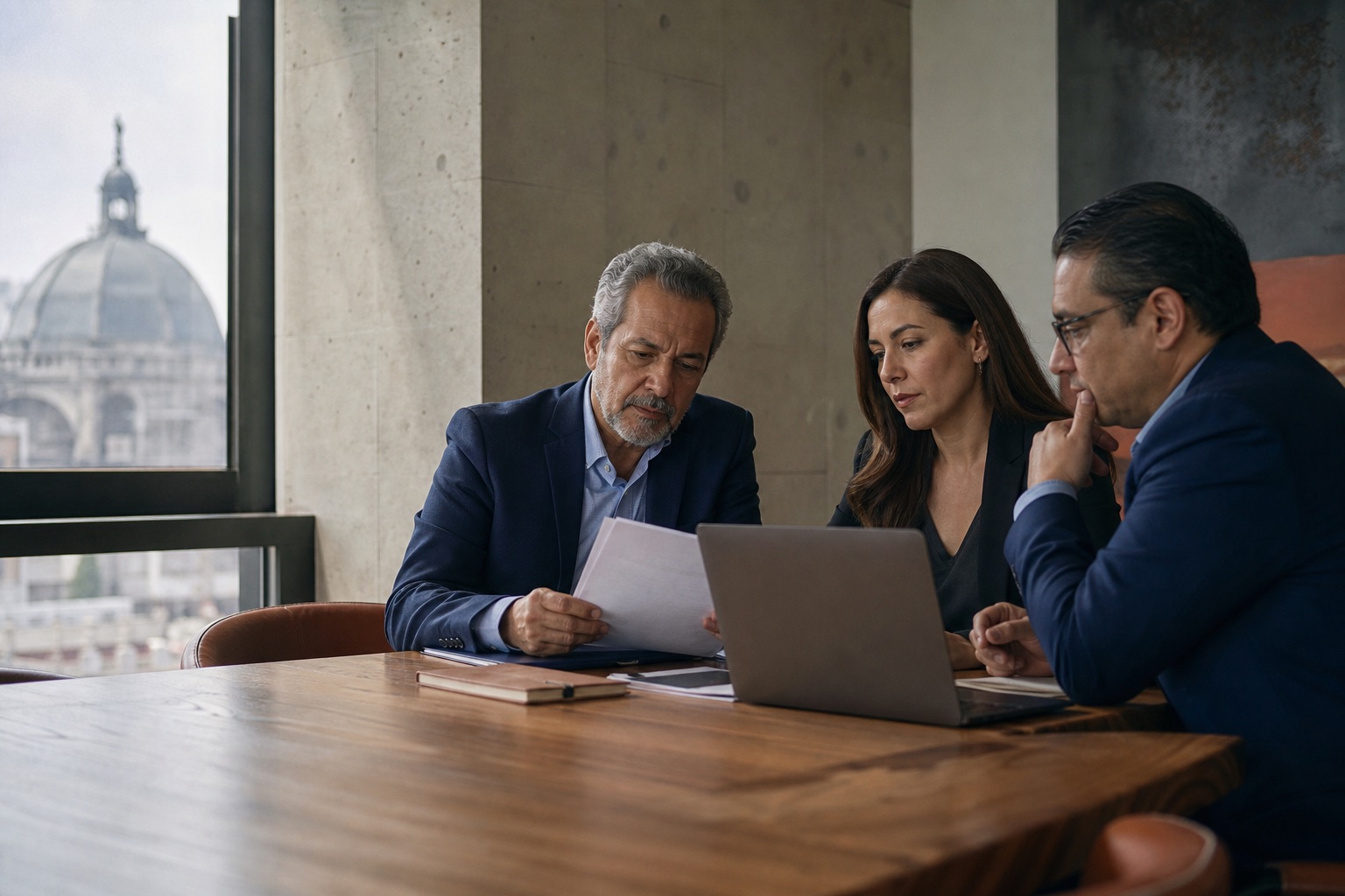 Profesionales analizando una decisión empresarial en Ciudad de México